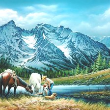 Схема вышивки «Пейзаж»