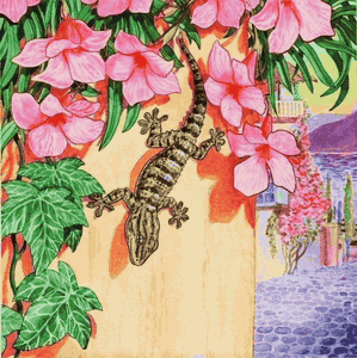 Хамелеон - цветы, хамелеон - предпросмотр