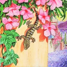 Схема вышивки «Хамелеон»