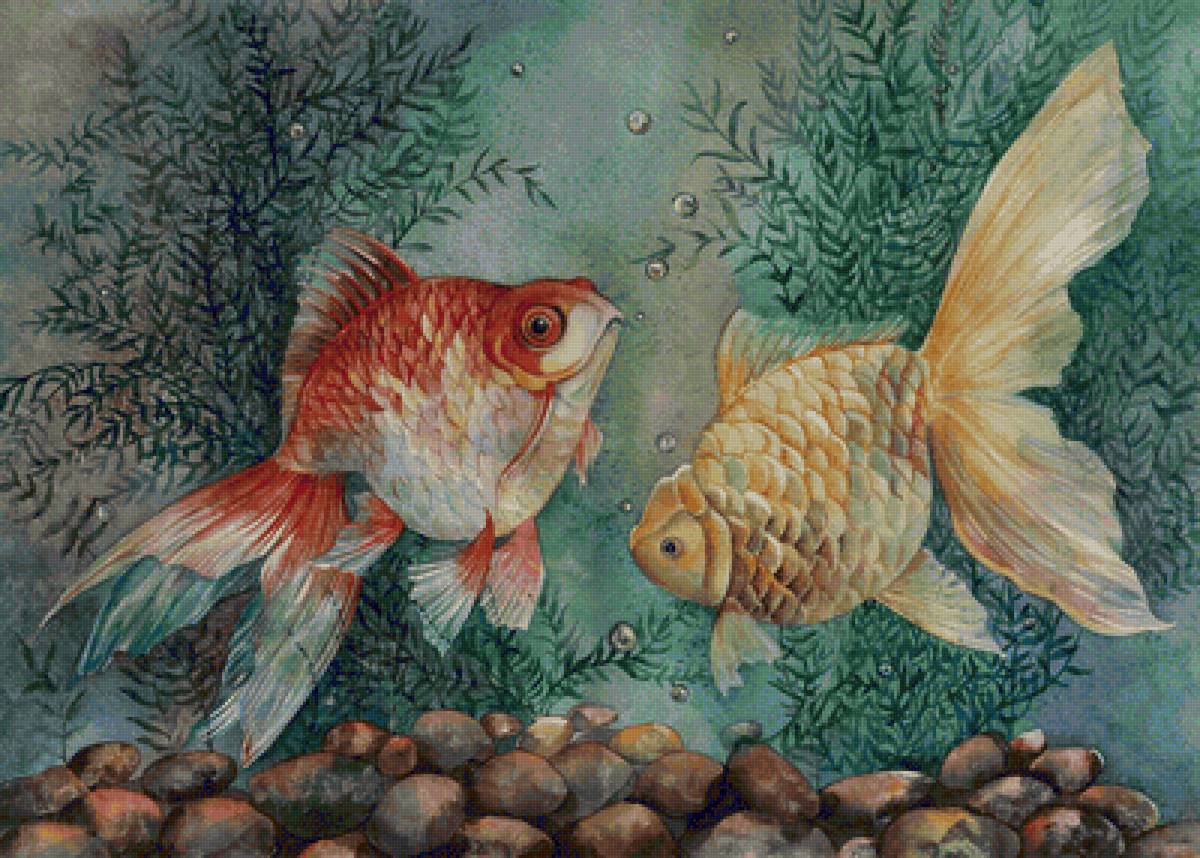 ЗОЛОТЫЕ РЫБКИ. - рыбы, животные - предпросмотр