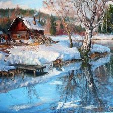 Схема вышивки «зима»