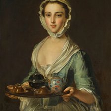 Philip Mercier. Девушка с подносом (Ханна- горничная художника)