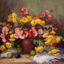 Схема вышивки «хризантемы»