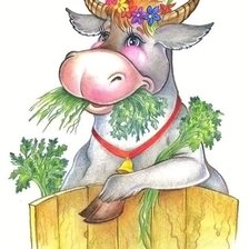 Схема вышивки «весёлая корова»