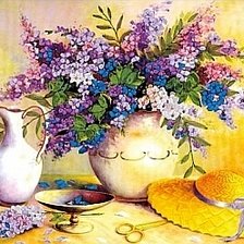 Схема вышивки «Букет сирени»