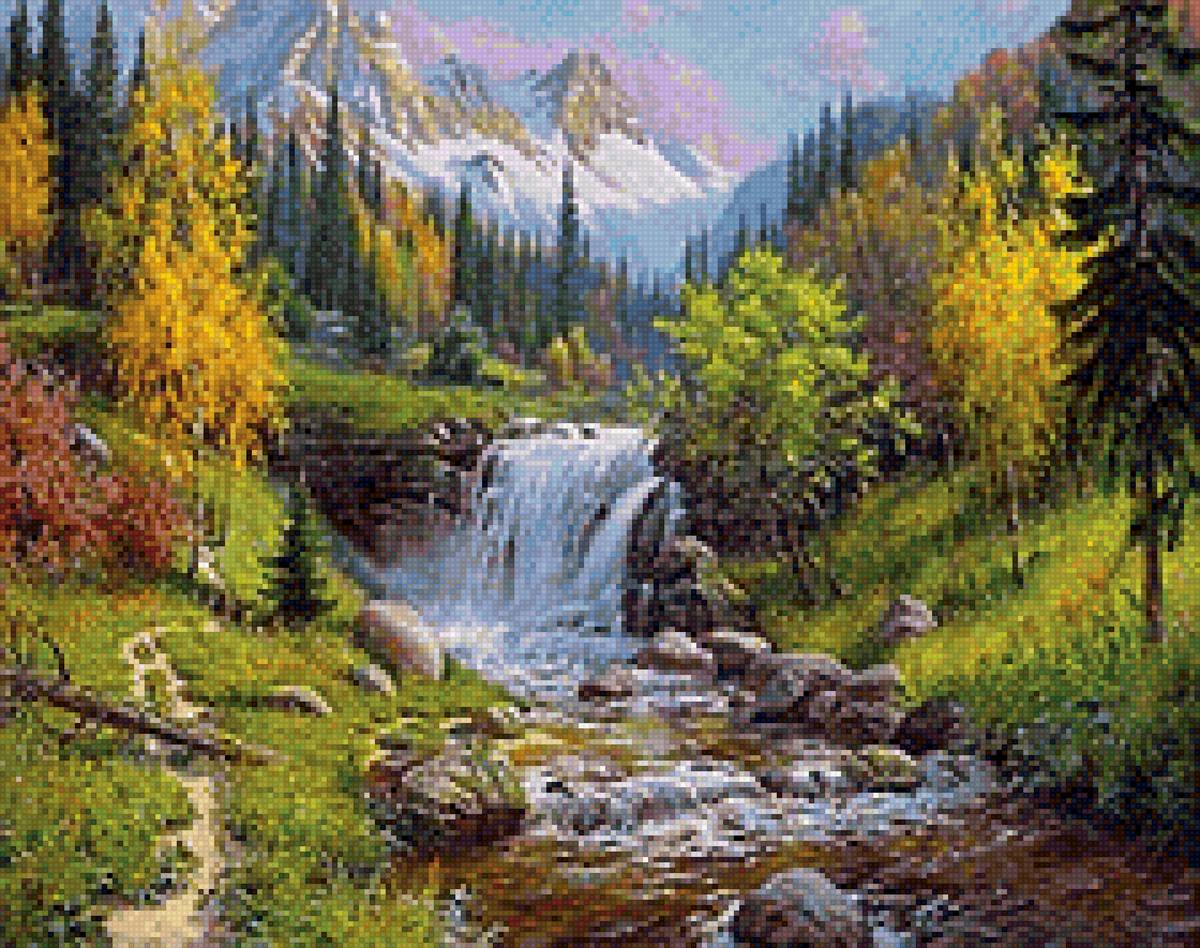 Горный ручей - природа, горы, река - предпросмотр