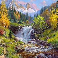 Схема вышивки «Горный ручей»
