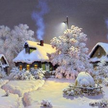 Схема вышивки «Зимняя ночь»