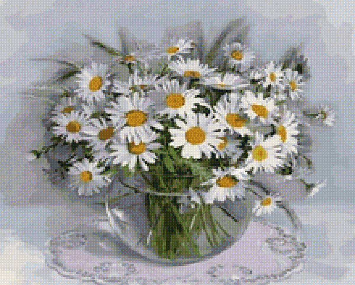 Ромашки - натюрморт, ромашки - предпросмотр