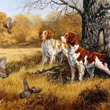 Схема вышивки «на охоте»