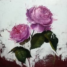 Схема вышивки «Пионовидные розы»