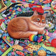 Схема вышивки «пазлы»