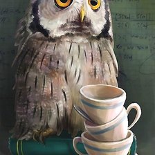 Схема вышивки «сова»