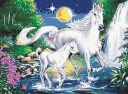 Схема вышивки «лошадь с жеребенком»