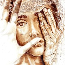 Схема вышивки «menina triste»