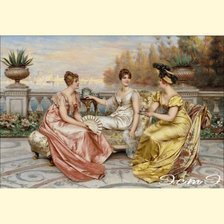 Схема вышивки «На терассе»