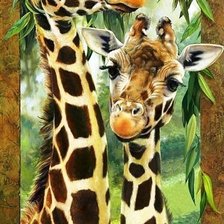 Схема вышивки «Жирафы»