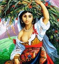 Схема вышивки «Девушка»