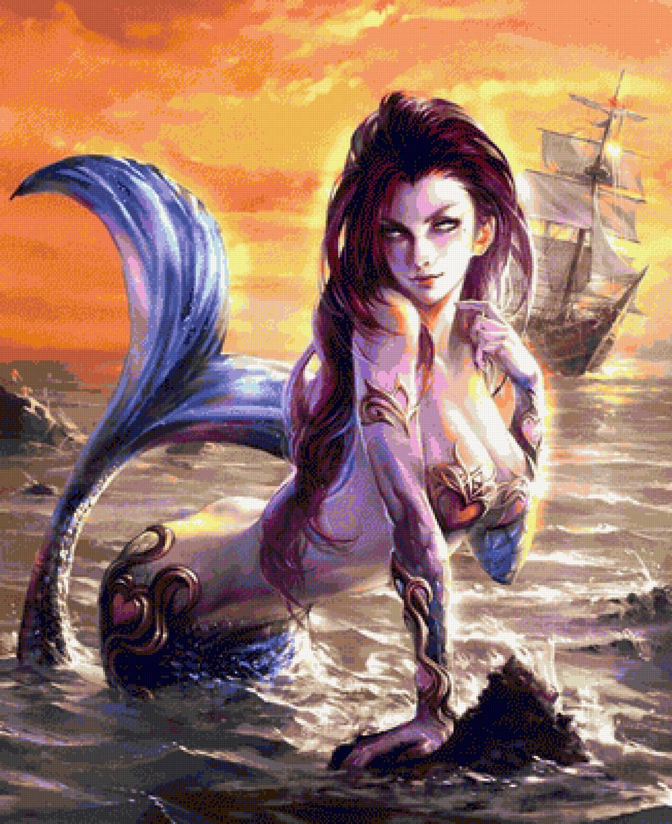 русалка - русалка, море - предпросмотр