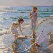 Схема вышивки «Кротов, море»