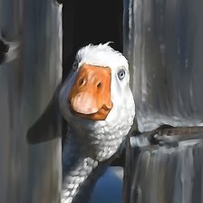 Схема вышивки «гусь»