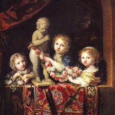 Схема вышивки «Caspar Netscher. Детский портрет»