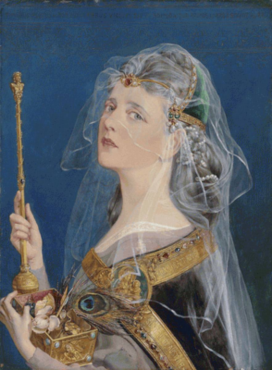 Talbot Hughes. Уход (Отречение) - живопись, 19 век, девушка, портрет - предпросмотр