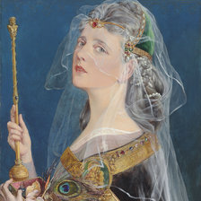 Схема вышивки «Talbot Hughes. Уход (Отречение)»