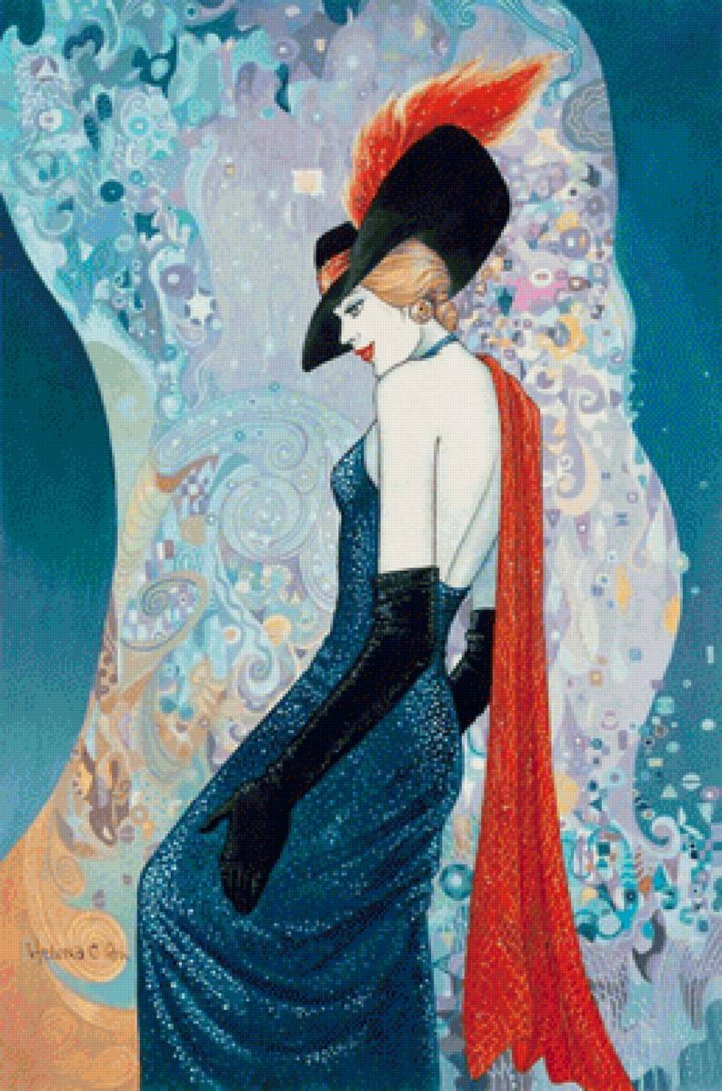 В стиле Арт-Деко 2 - девушка., портрет, арт-деко, ретро, женщина - предпросмотр