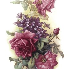 Схема вышивки «винтажные цветы»