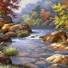 Схема вышивки «пейзаж»