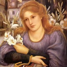 Схема вышивки «Marie Spartali Stillman. За чтением»