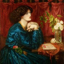 Схема вышивки «Dante Gabriel Rossetti. Джейн Моррис (Синее платье)»