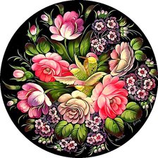 Схема вышивки «Жостовский мотив 3»