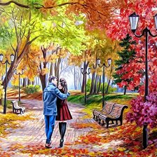 Схема вышивки «влюбленные»