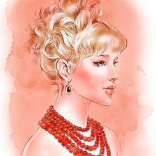 Схема вышивки «Девушка»