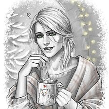 Схема вышивки «Девушка»