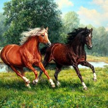 Схема вышивки «Бег»