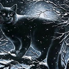 Схема вышивки «Лунный кот 2»