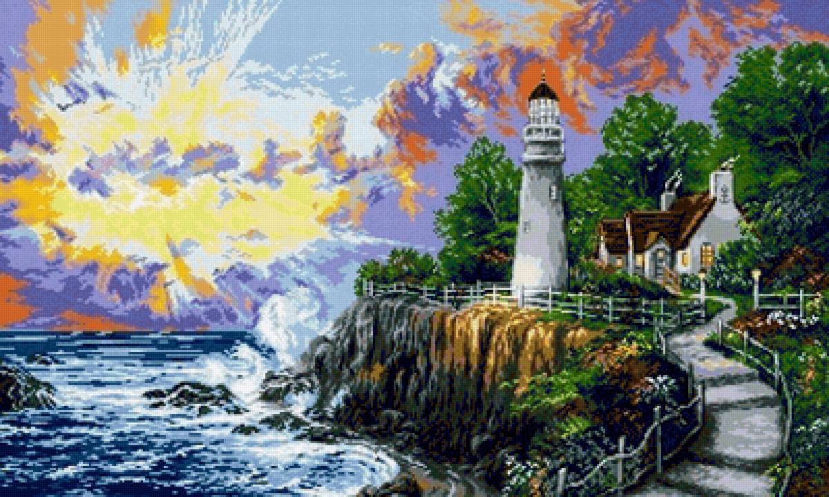 Маяк - море, природа, маяк - предпросмотр