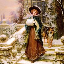 Схема вышивки «дама»