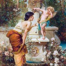 игра у фонтана