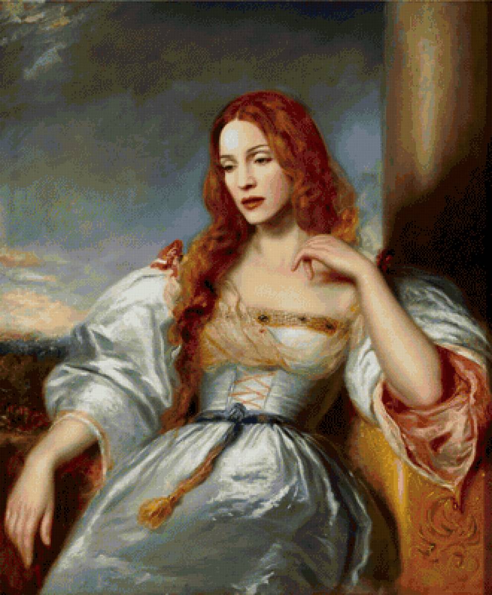 Рыжеволосая красавица - средние века, красавица, женщина - предпросмотр