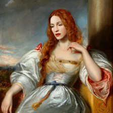 Схема вышивки «Рыжеволосая красавица»