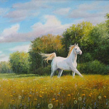 Схема вышивки «По одуванчиковому полю»