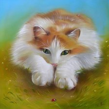 Схема вышивки «кошки»