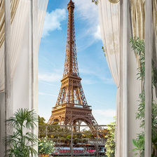 Схема вышивки «Окно в Париж»