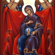 Схема вышивки «"Непраздная " Икона Богородицы.»