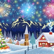 Новогодний пейзаж