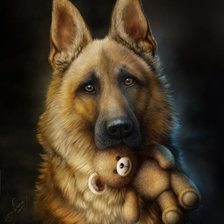 Схема вышивки «pastor aleman»